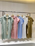 WANWAN Long Bottons Down Dress With Belt